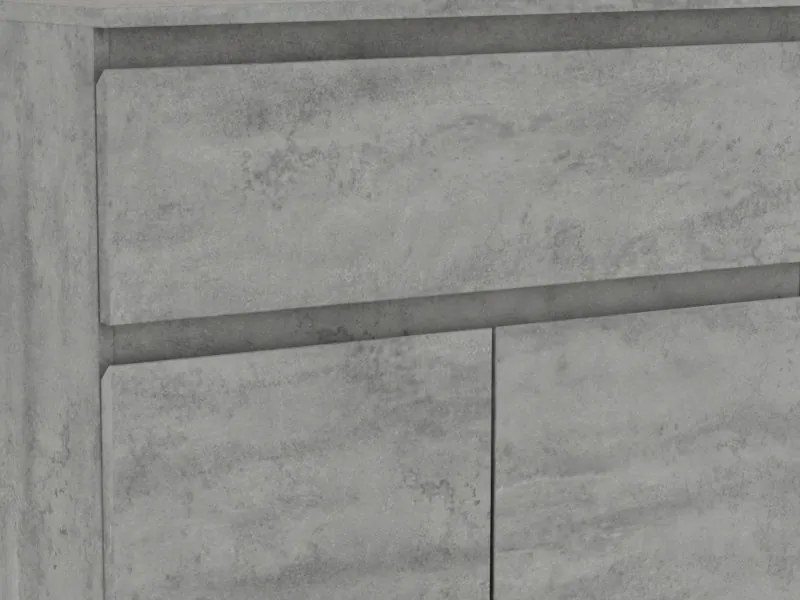 Skrinka so zásuvkou Carlos, šedý beton, 80 cm