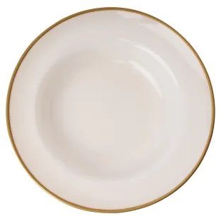 18-dielna jedálenská súprava, béžová/zlatá, porcelán