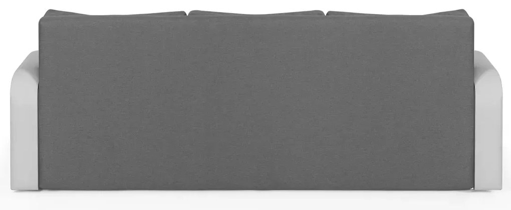 Trojmiestna pohovka s funkciou spania KONRAD Sivá/biela