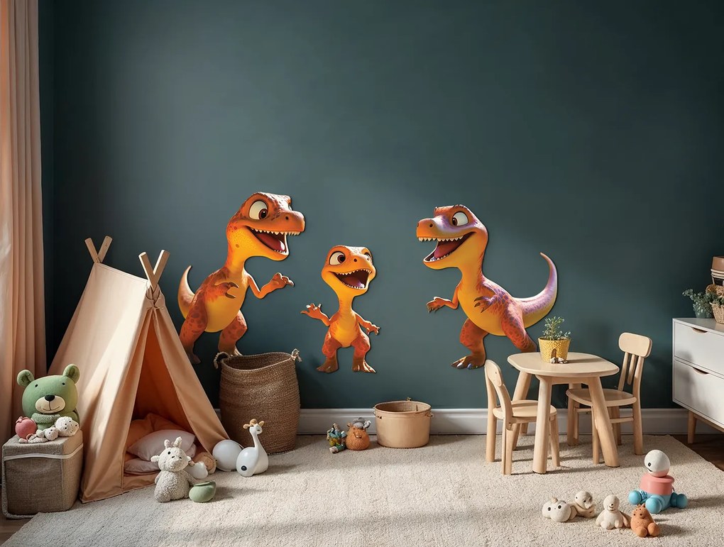 drevko | Obraz Malé dinosaury 68 x 130 cm