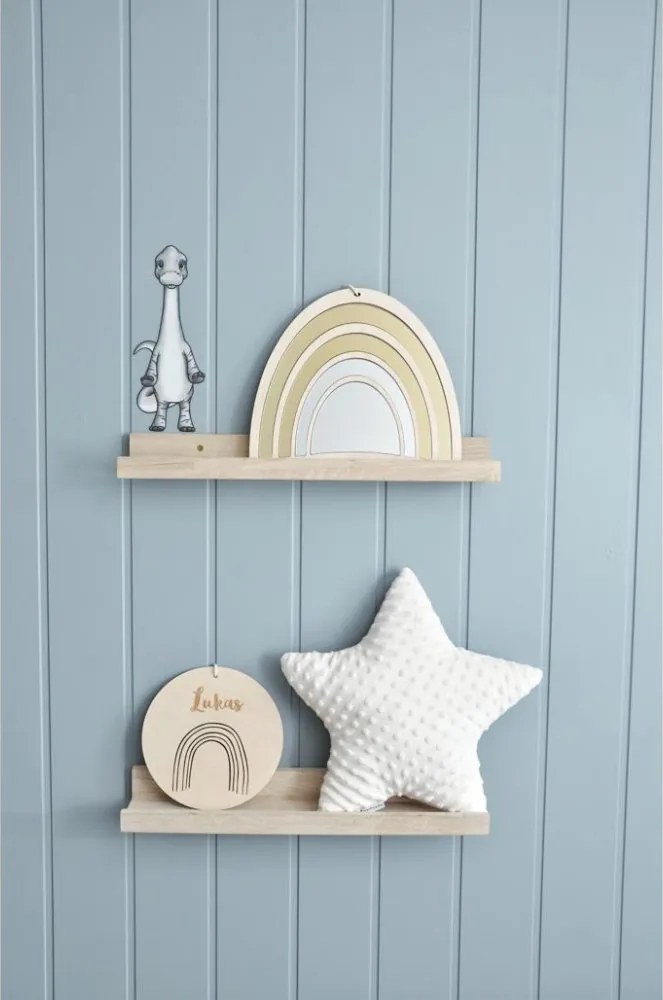 Zrkadlo dúha do detskej izby – akrylové zrkadlo z dreva 29x25 cm