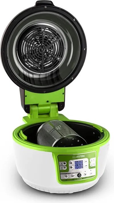 Klarstein VitAir Turbo, teplovzdušná fritéza, 1400 W, 10 l, zeleno-biela