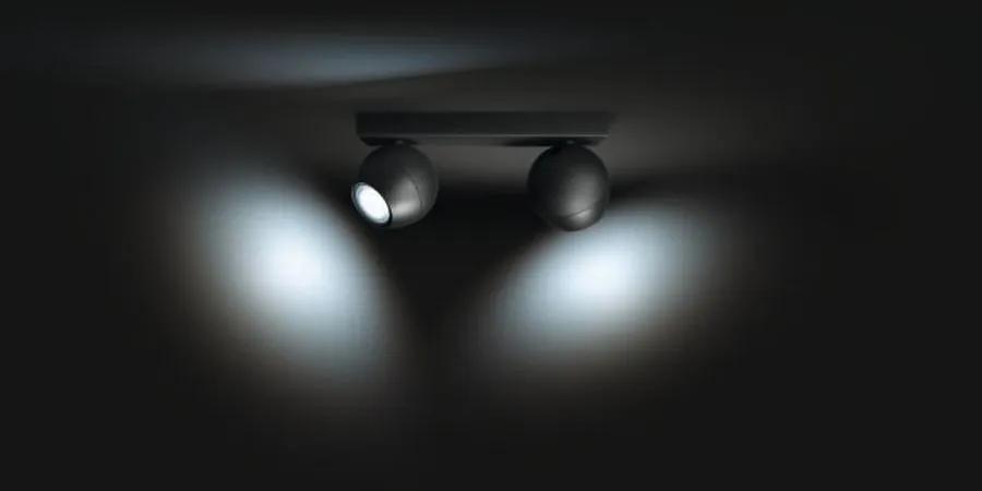 LED moderné stropné bodové osvetlenie Hue White Ambiance BUCKRAM, čierne / Philips Hue