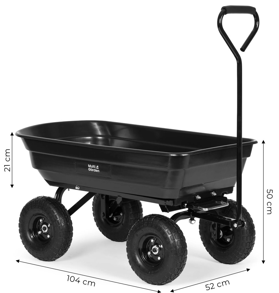 Záhradný transportný vozík, fúrik, sklápač 75L 200 kg  MultiGarden