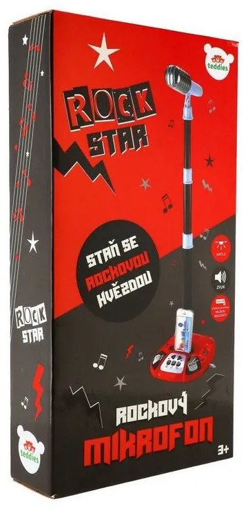 Teddies Mikrofón karaoke ROCK STAR so svetlom a zvukom