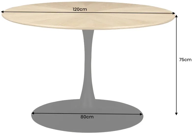 Jedálenský stôl ATELIER 120 cm oak