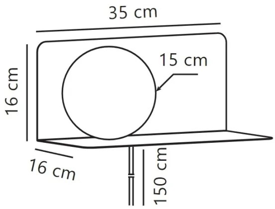 Nordlux - Nástenné svietidlo s poličkou LILIBETH 1xE14/25W/230V modrá