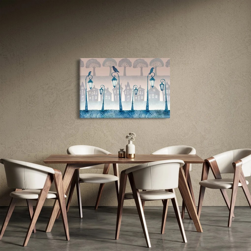 Obraz - Havrany strážiace mesto (90x60 cm)
