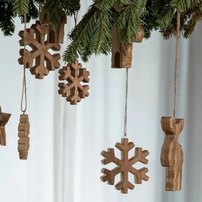 Závesná vianočná dekorácia TIRO vločka 867137