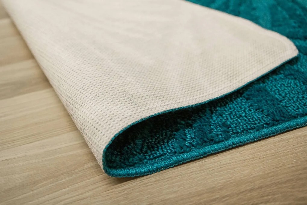 Koupelnový kobereček LEAF 50x80 cm smaragdový