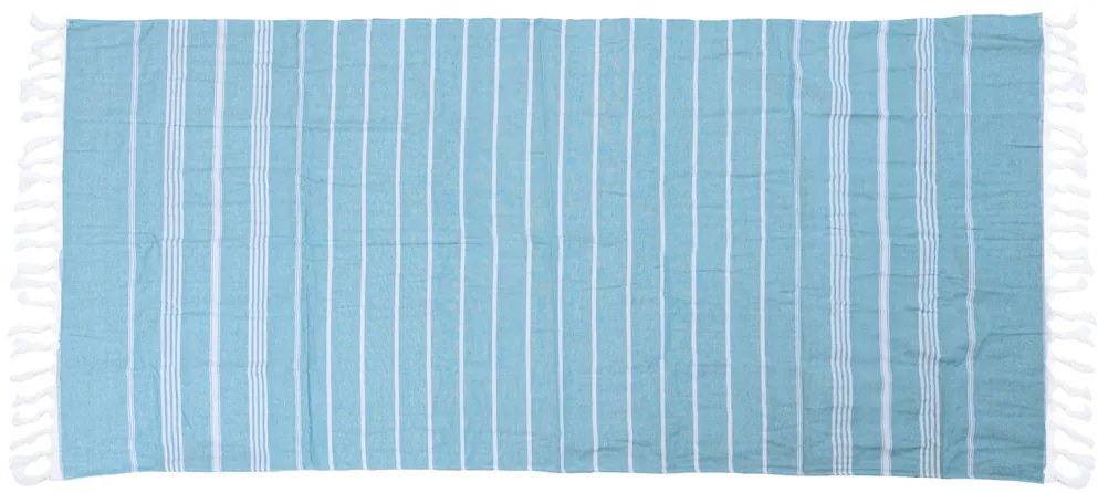 Plážová osuška FARAO 90 x 180 cm, tyrkysová, 70% bavlna | 30% polyester