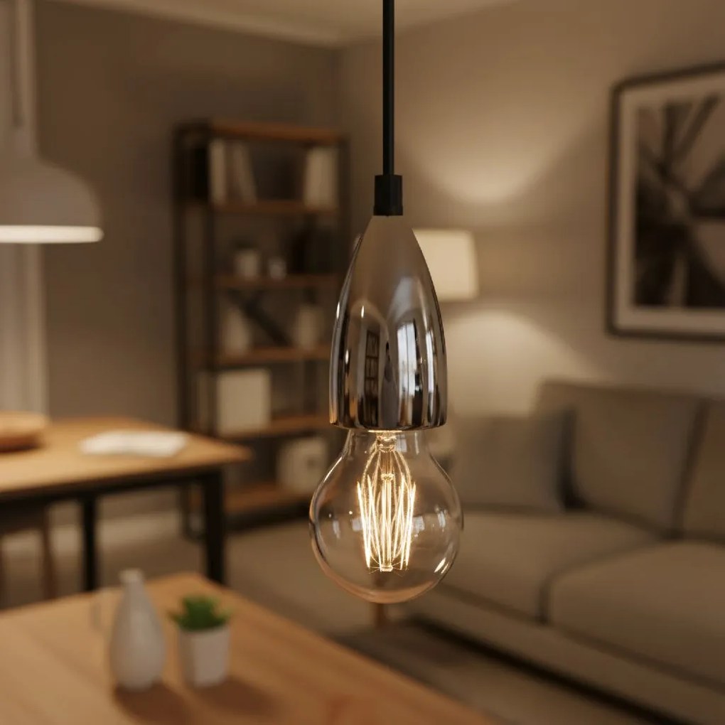 Toolight Toolight, stropná lampa závesná 1xE27, APP358-1CP, chróm, OSW-08424