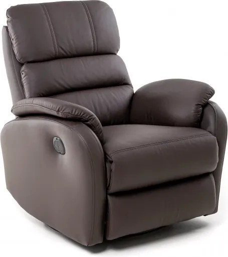 Kožené hojdacie kreslo s elektrickým polohovaním ELEGANT 1, krémová