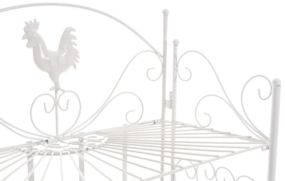 Kovová polica regál Maia - Biela