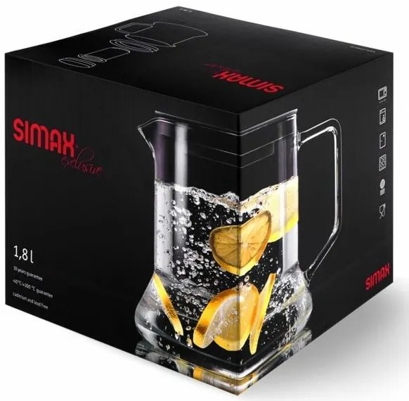 Simax Sklenená kanvica s nehrdz. filtrom Look 1,8 l