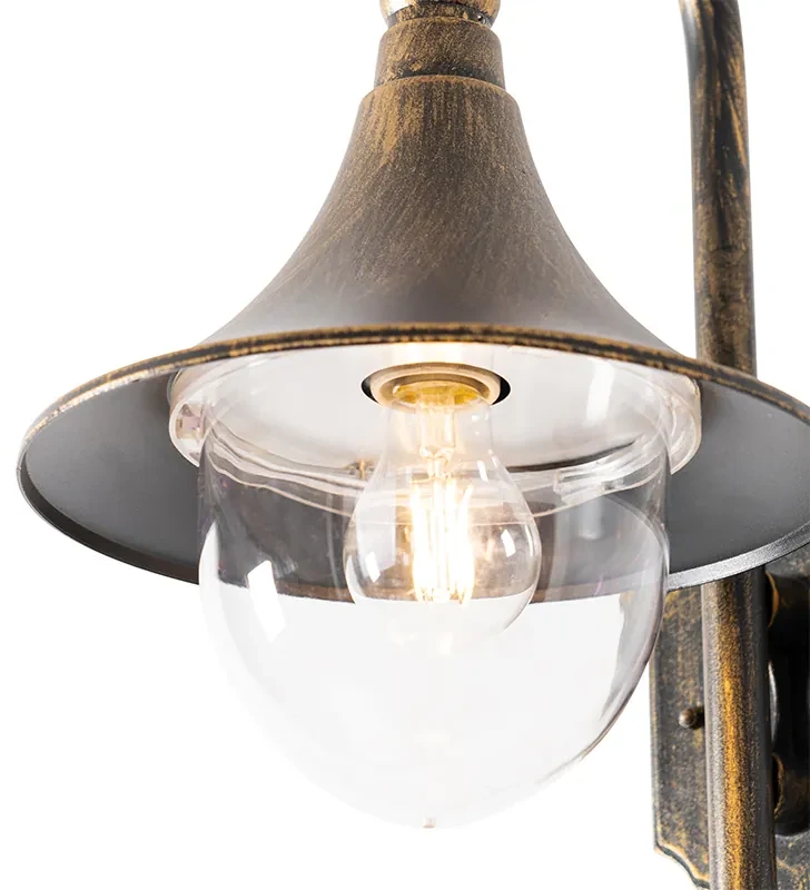 Klasická vonkajšia nástenná lampa starožitné zlato IP44 - Daphne