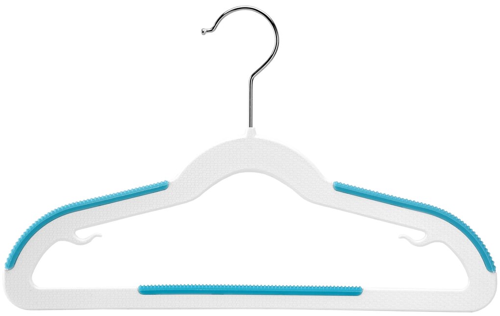 Sada 30 ks dětských ramínek KIDSI bílo-modrá