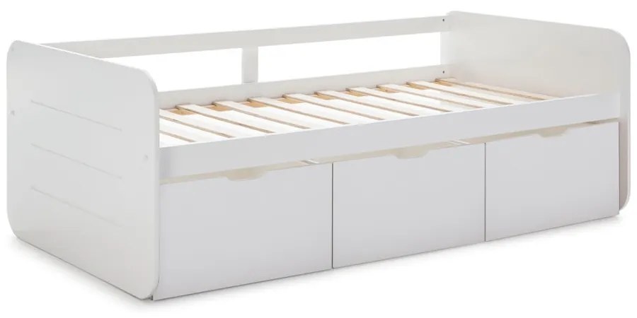Biela detská posteľ s úložným priestorom 90x190 cm Abbott – Marckeric