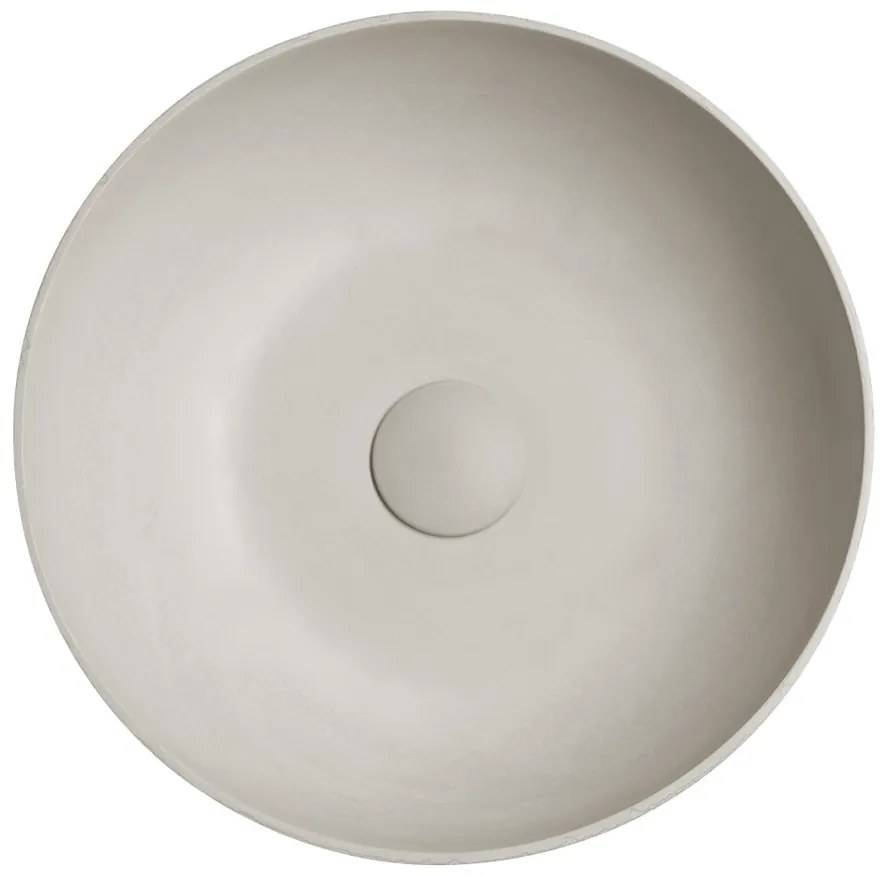 Sapho Sapho, FORMIGO betónové umývadlo na dosku, priemer 39cm, piesková, FG314
