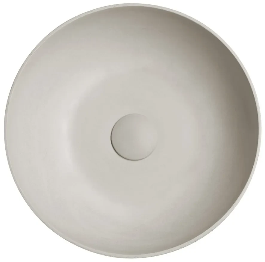 Sapho Sapho, FORMIGO betónové umývadlo na dosku, priemer 39cm, piesková, FG314