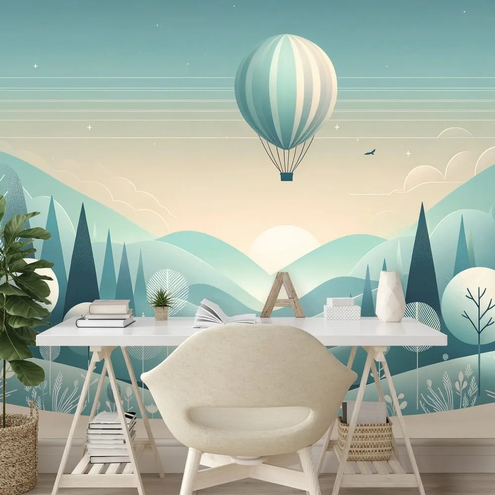 Tapeta snová krajina s balónom