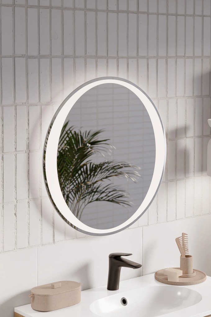 Comad Závesné zrkadlo s LED osvetlením Aurelia ⌀60 cm
