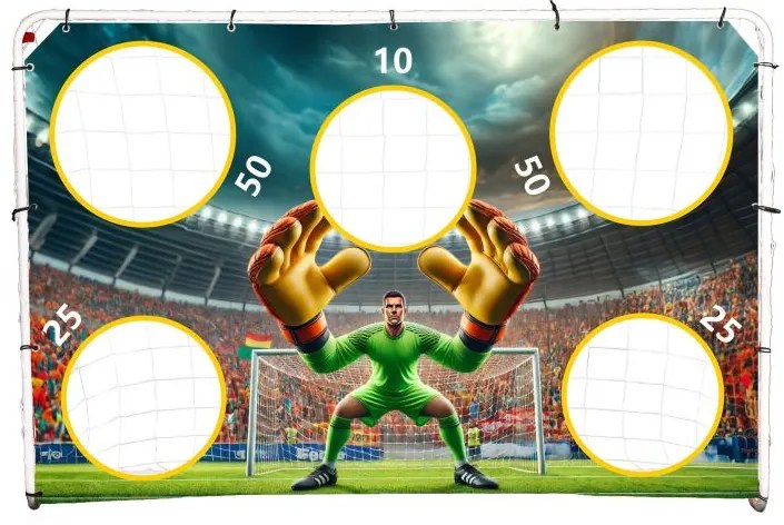 Futbalová bránka so stenou 180x61x122 cm