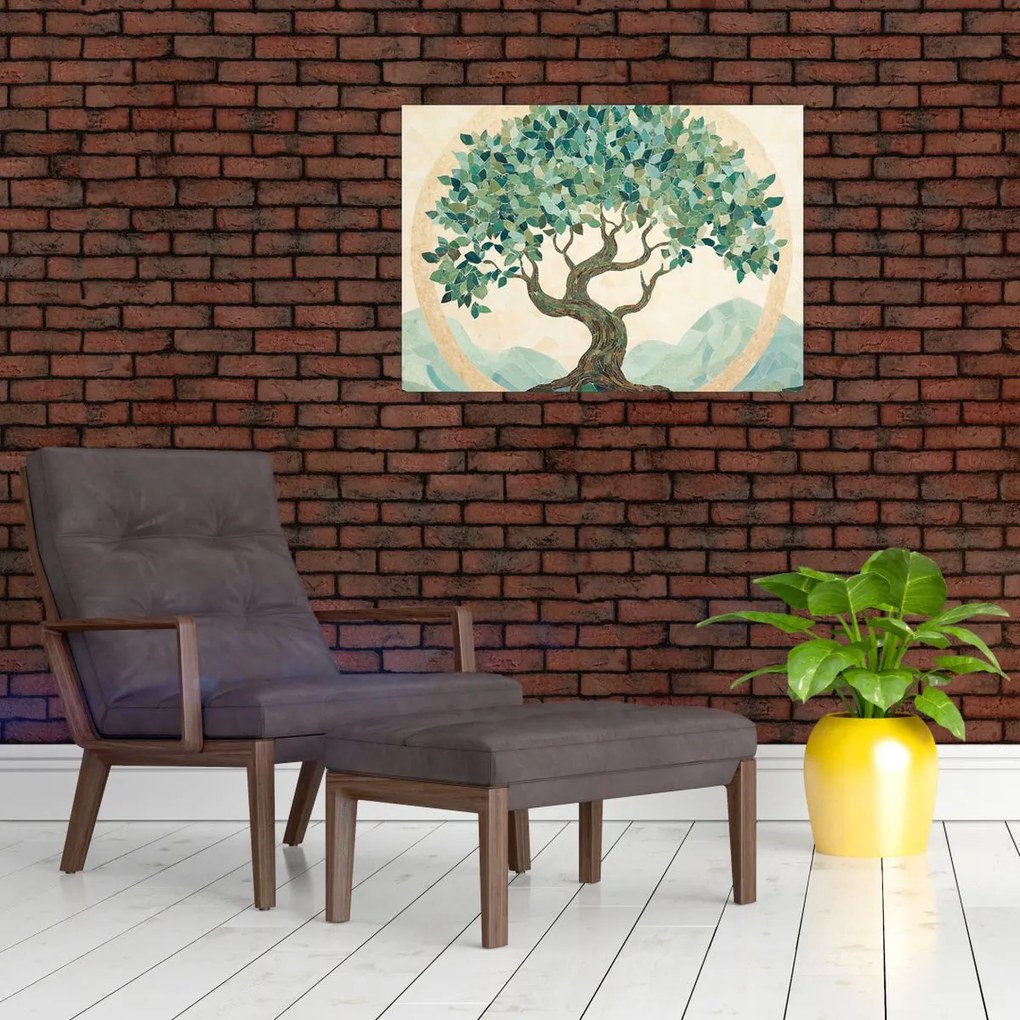 Obraz – Elegantná mozaika so stromom (70x50 cm)