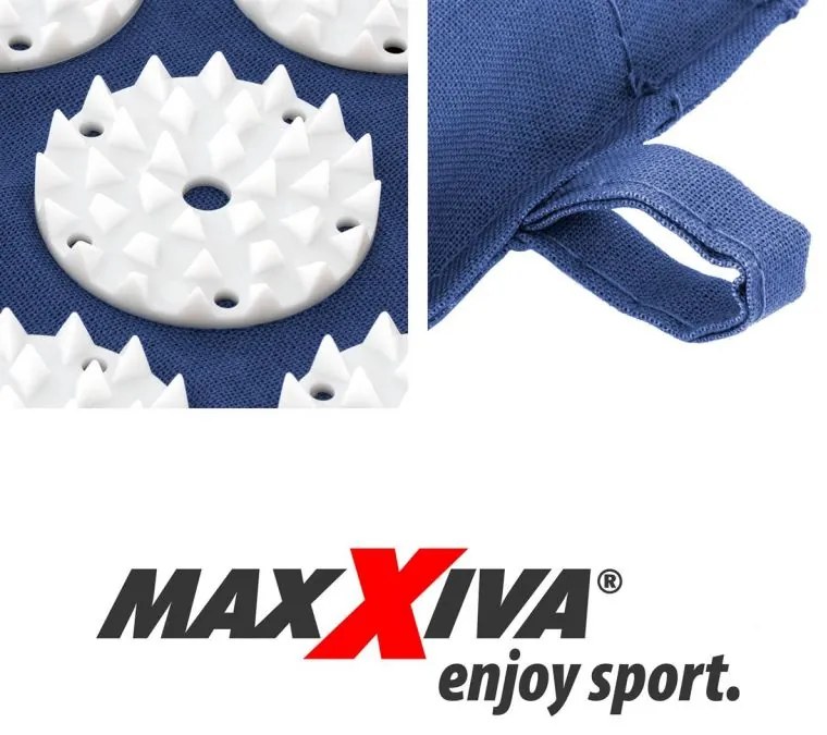 MAXXIVA 81654 Akupresúrna podložka s vankúšom, 130 x 50 cm, modrá