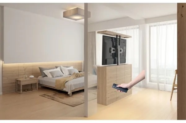 MK FLORIA MKF-19DM648 - Stojací držiak pre TV 37-65" čierna + diaľkové ovládanie