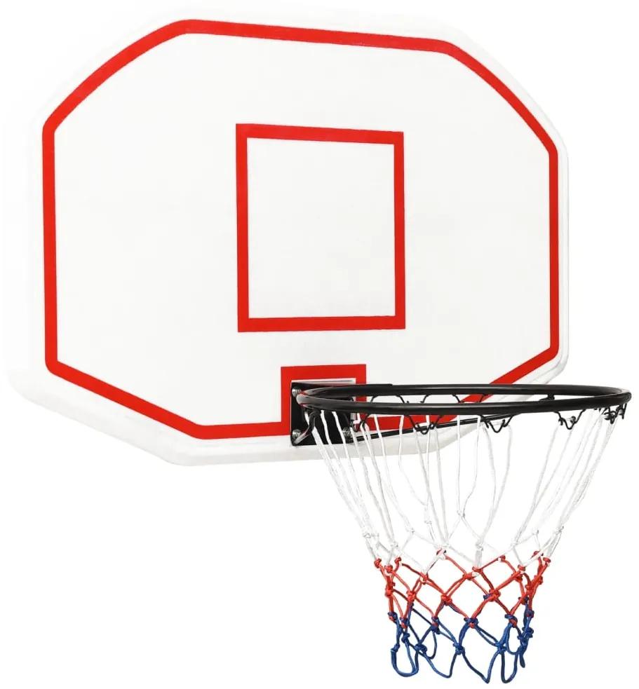 Basketbalová doska biela 109x71x3 cm polyetén 93662
