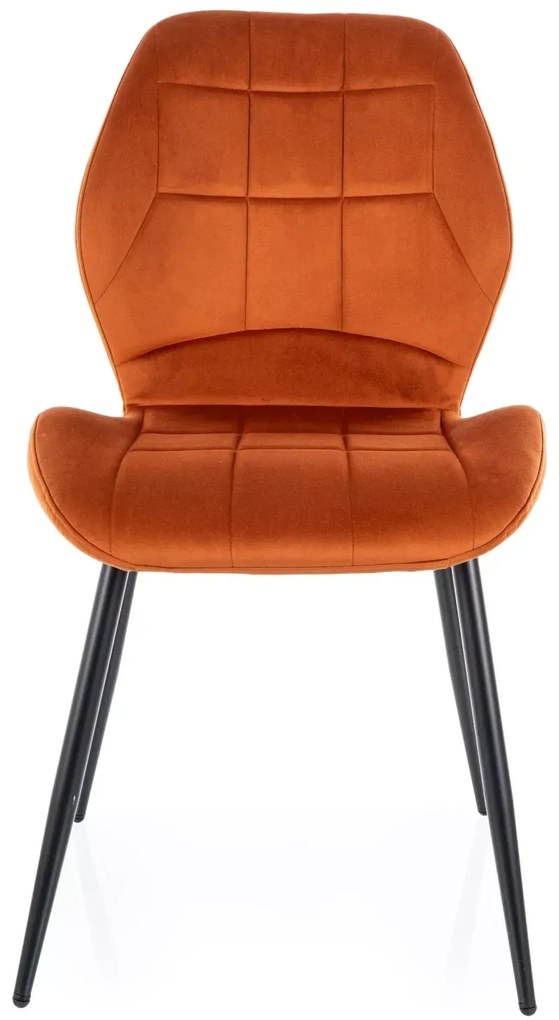 Jedálenská stolička JAKE VELVET oranžová