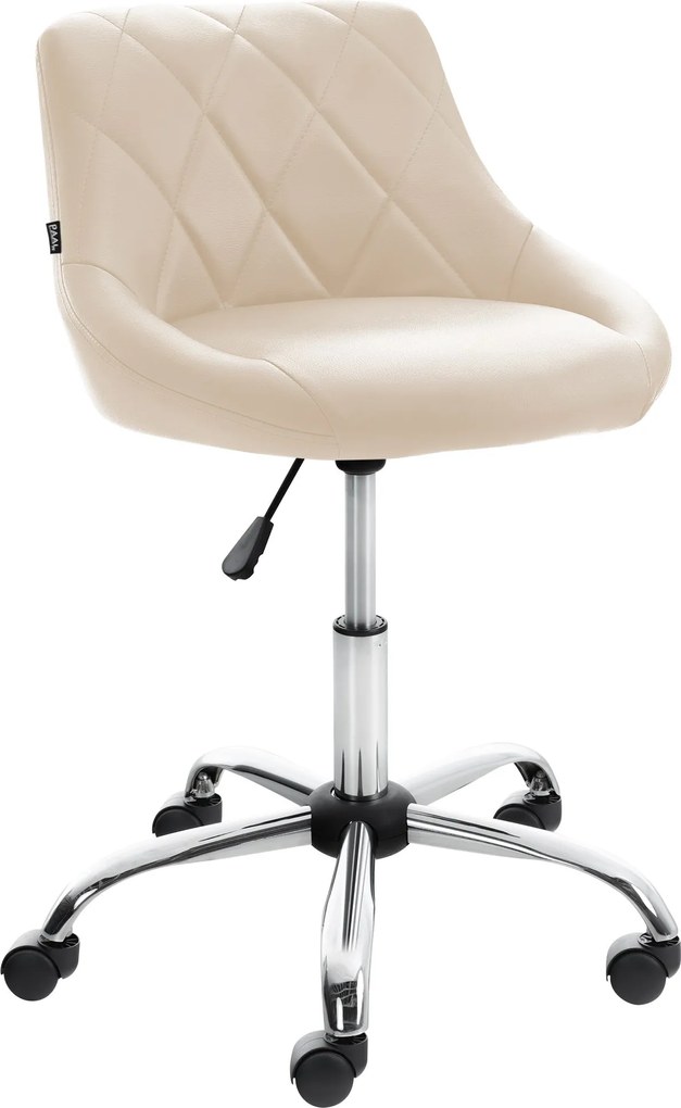 Pracovná stolička Lazio koženka - krémová