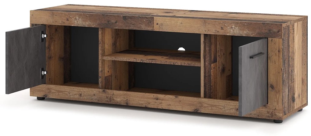 TV stolek Luna 140 cm dub Matera tmavý/antracit