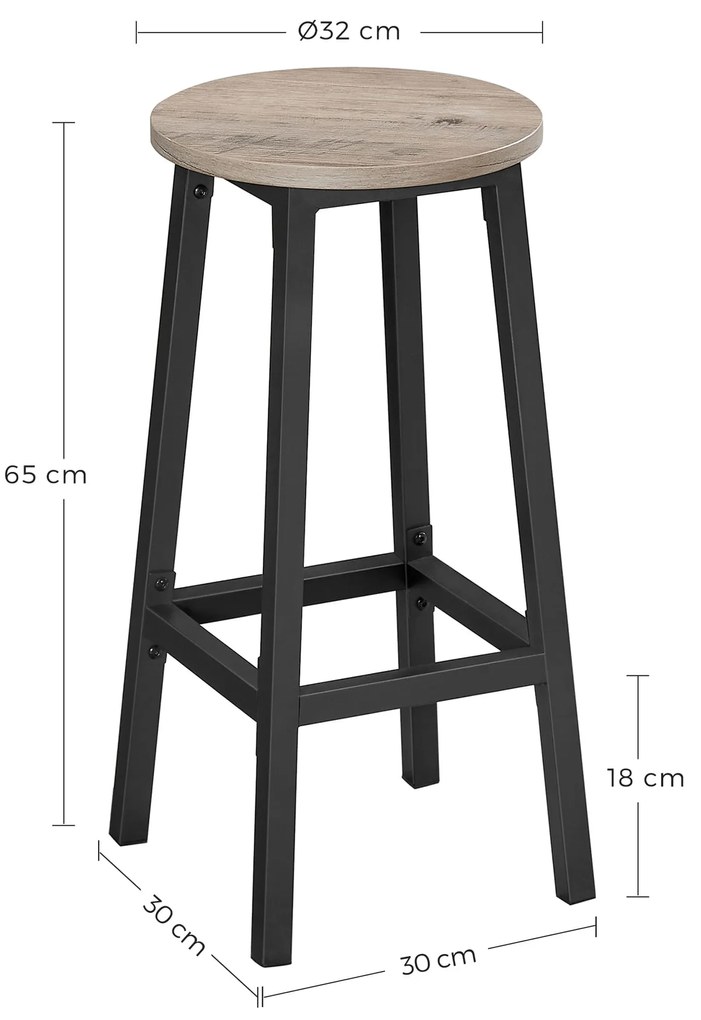 Set barových stoličiek TAYLOR TRUFFLE