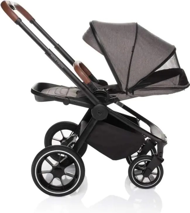 Zopa športový kočík MOVE CROSS + nánožník a pláštenka - iron grey (black)