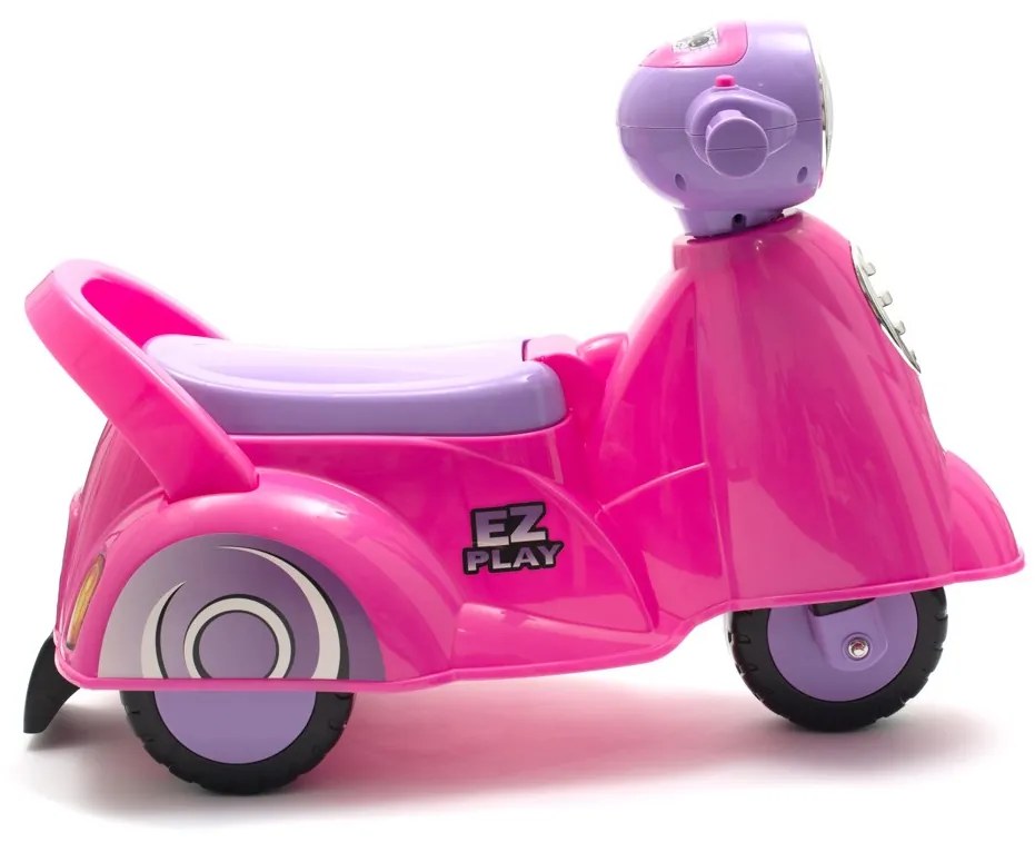 Detské odrážadlo motorka so zvukom Baby Mix Scooter ružové