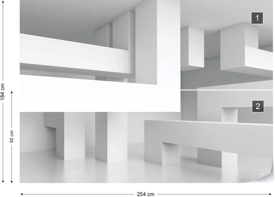 GLIX Fototapeta - 3D Structure Modern Vliesová tapeta  - 254x184 cm