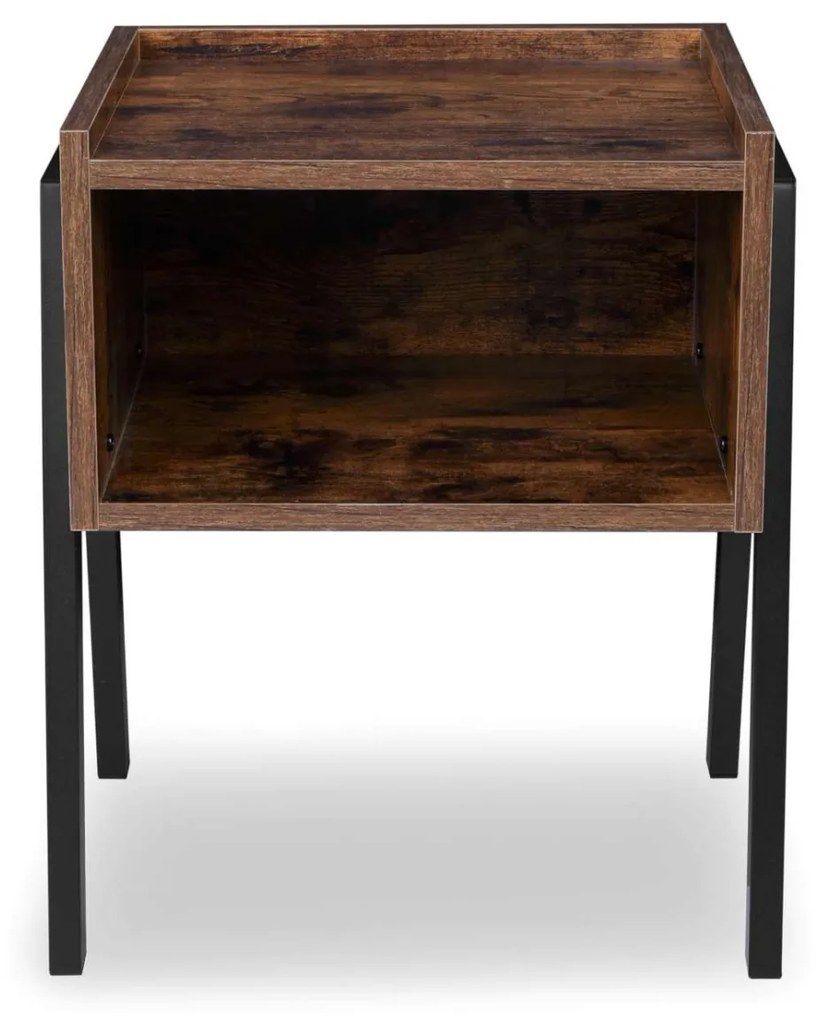 Nočný stolík Skive rustikálny hnedý