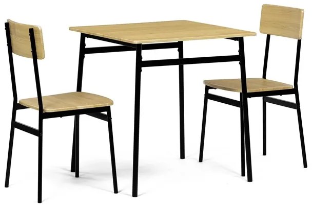 Autronic BONTEC Jedálenský set s 2 stoličkami, 70x70x76cm, mdf, divoký dub, AUT-O2121 OAK Farba: Hnedá