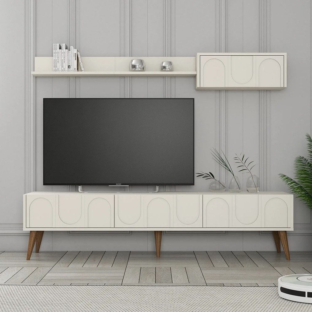 TV skrinka Lyon 2 - Cream, Walnut