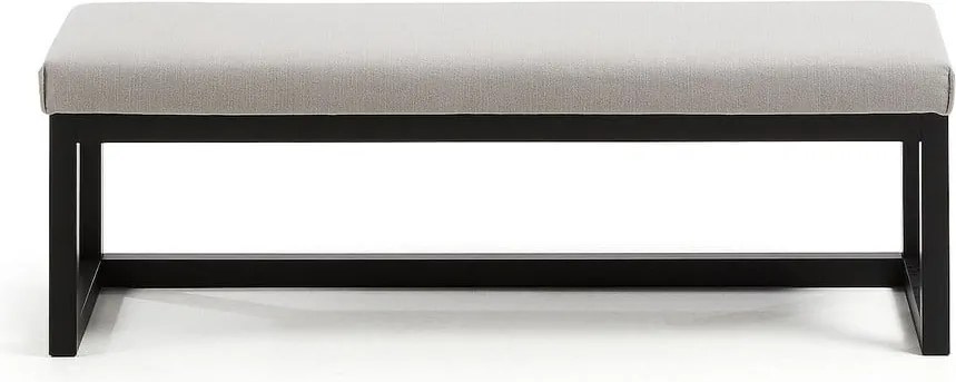 Čierna/sivobéžová lavica Loya – Kave Home