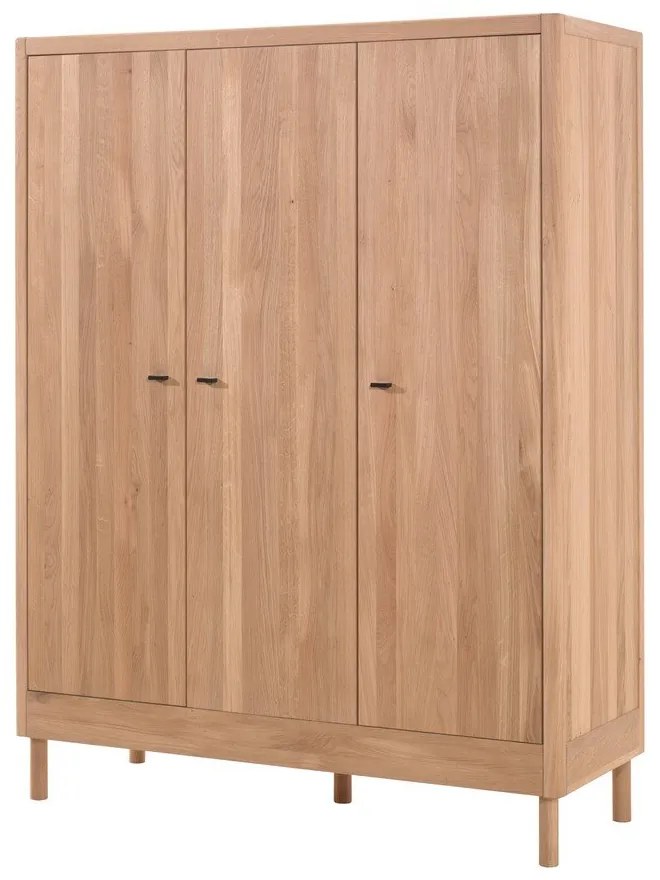 Detská šatníková skriňa z dubového dreva v prírodnej farbe 146x190x55 cm Forrest – Vipack
