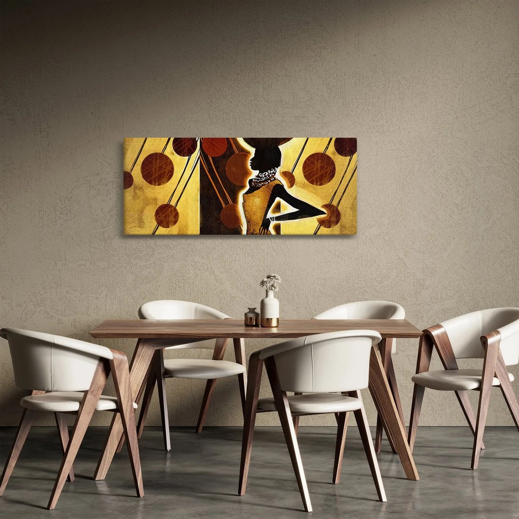 Obraz umelecké pradávnej maľby (120x50 cm)