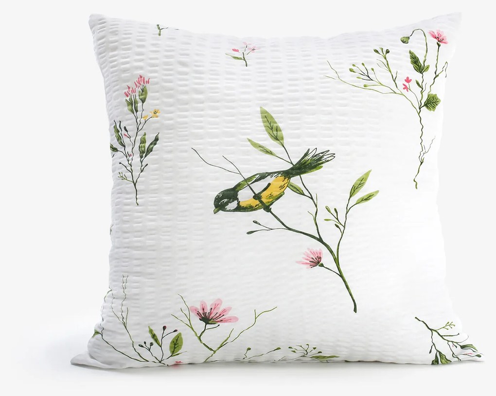 Goldea krepová obliečka na vankúš - život v prírode 50 x 50 cm