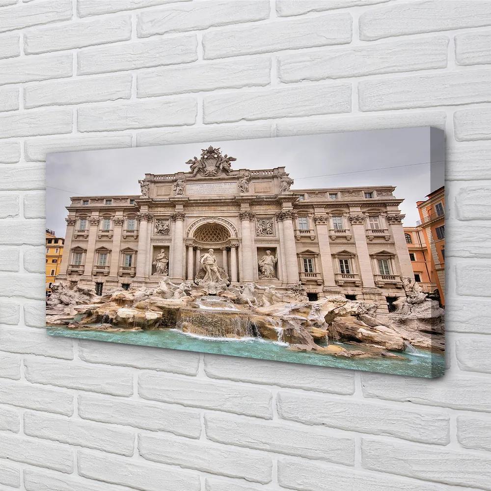 Obraz na plátne Rím Fontána bazilika 140x70 cm