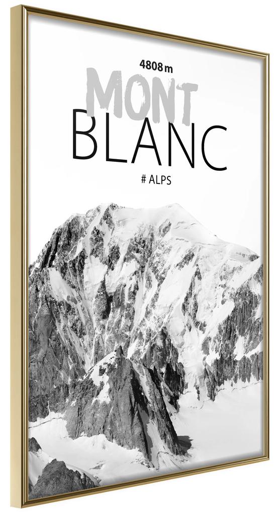 Artgeist Plagát - Mont Blanc [Poster] Veľkosť: 20x30, Verzia: Zlatý rám