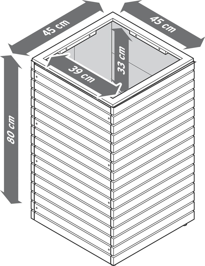 Stĺpovité kvetináče »Tinus«, 2 ks