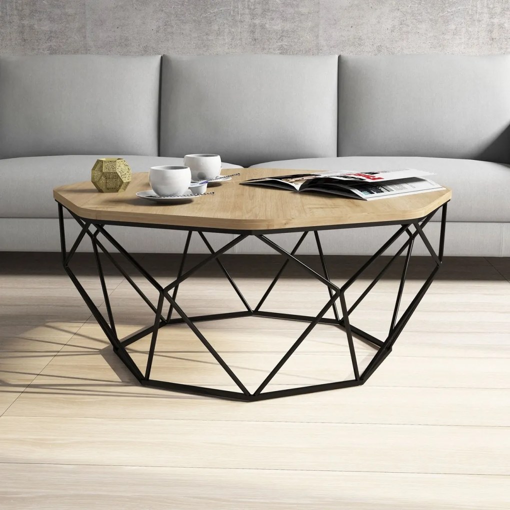 Konferenční stolek Diamond 90 cm dub přírodní