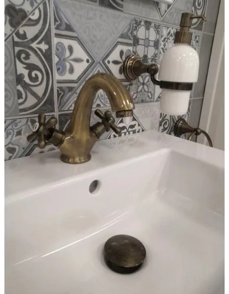 RAV Slezák MK128.0SM - Umývadlová batéria MORAVA RETRO 16 cm stará mosadz